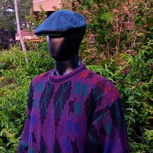 ALEXANDER JULIAN "COLORS" VINTAGE MEN'S PURE COTTON  PULL-OVER LUX SWEATER (USA)